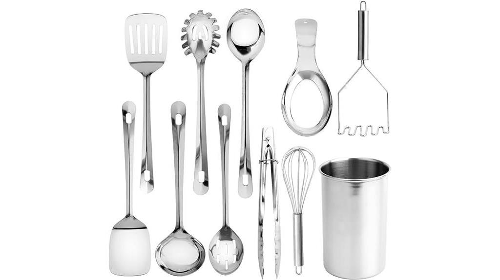 colorful 10 piece utensil set