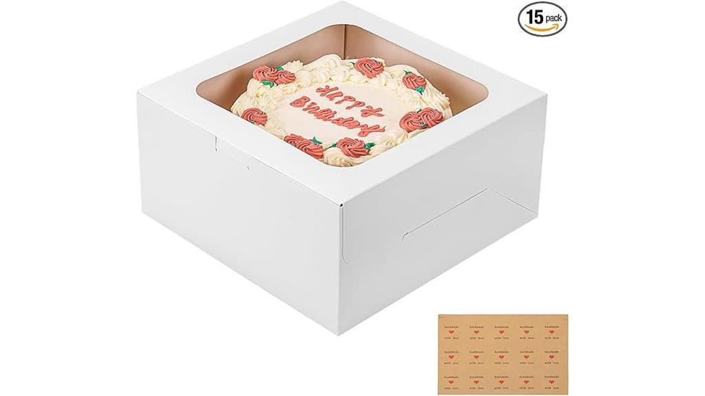 cake boxes with windows