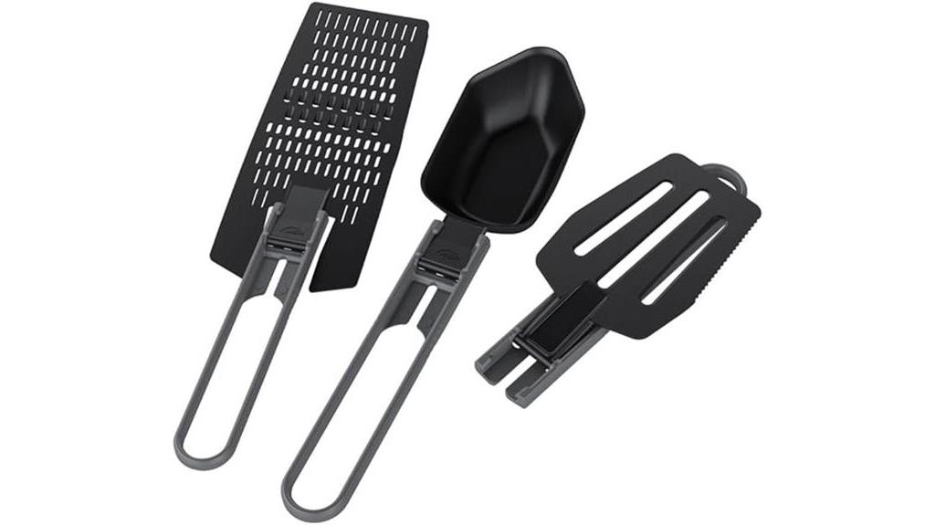 camping utensil set black