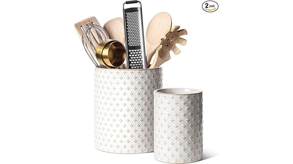 ceramic kitchen utensil holder