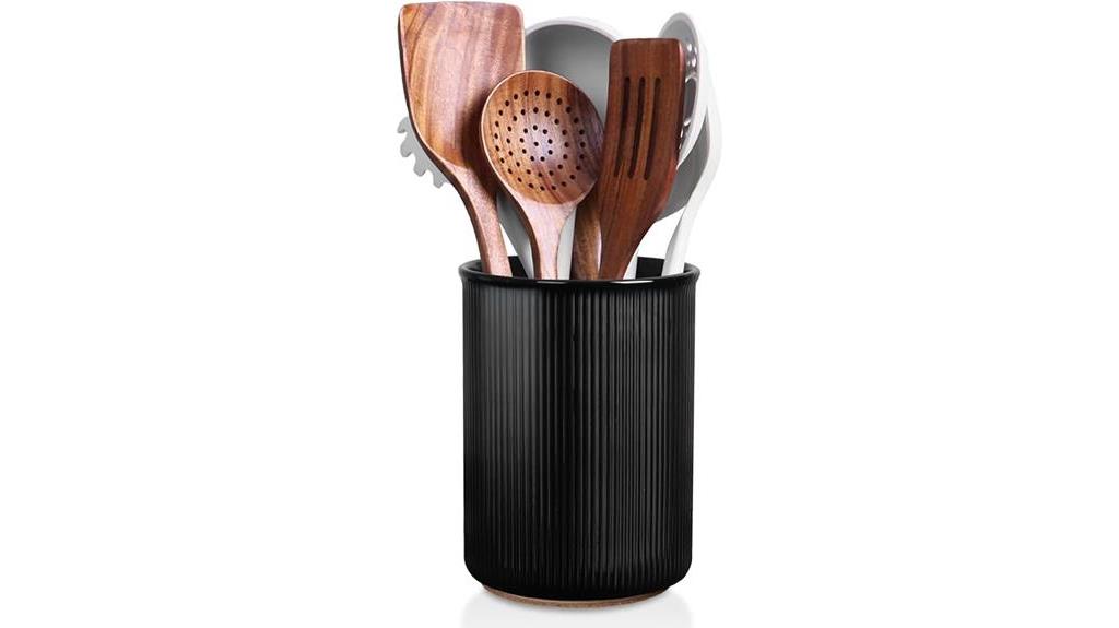 ceramic kitchen utensil holder