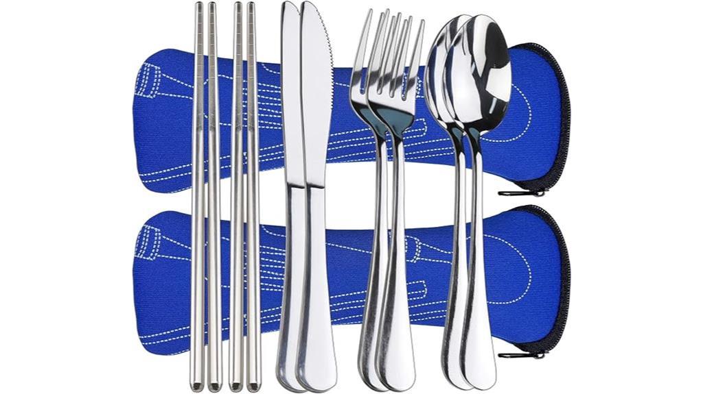 convenient travel silverware kit