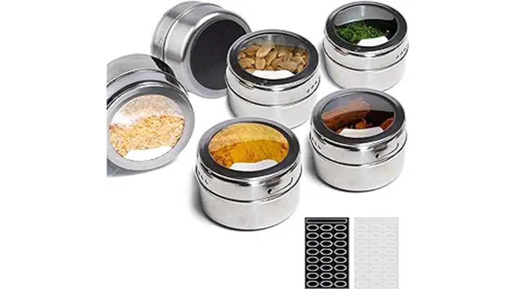 magnetic spice storage containers