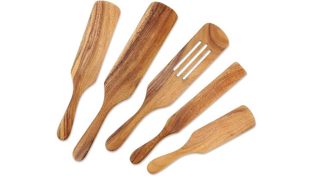 natural acacia wood utensils