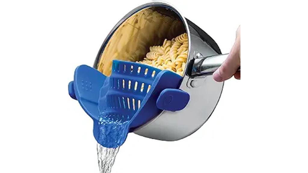 silicone colander for straining