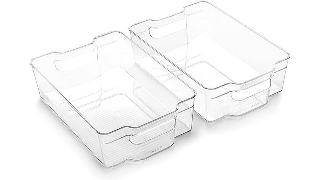 stackable storage bin set