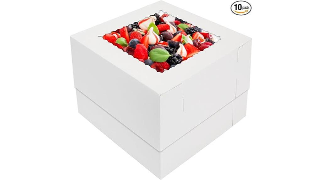 white cake box dimensions