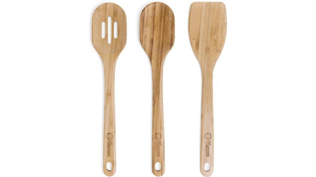 wooden cooking utensil set