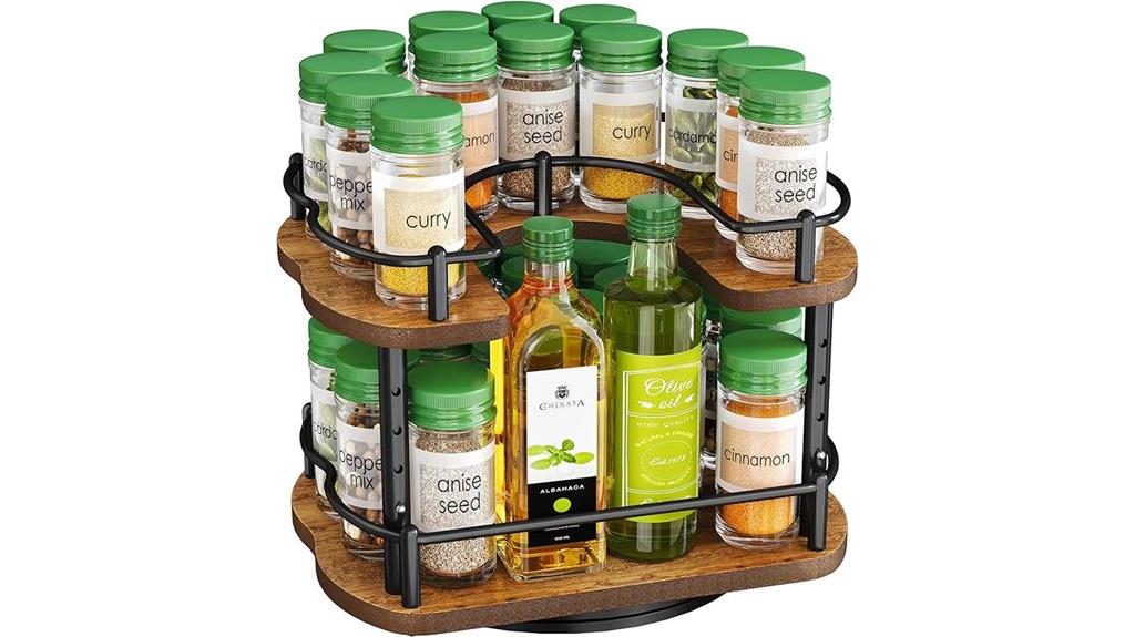 15 Best Spice Racks With Effortless Rotation for Your Kitchen Upgrade 8 black 10 inch spice rack