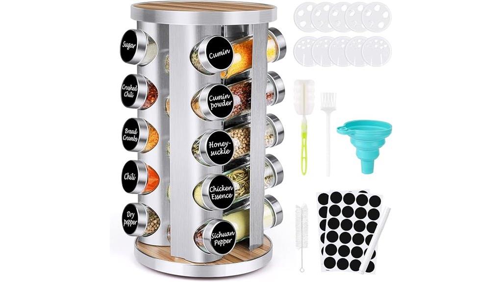 15 Best Spice Racks With Effortless Rotation for Your Kitchen Upgrade 9 cabinet spice jar organizer