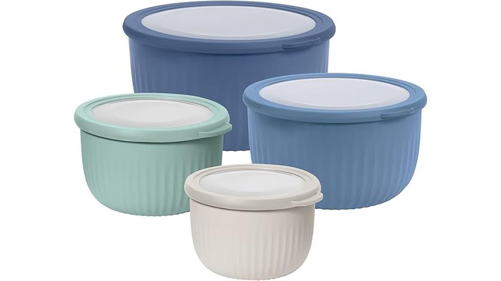 colorful bowls with lids