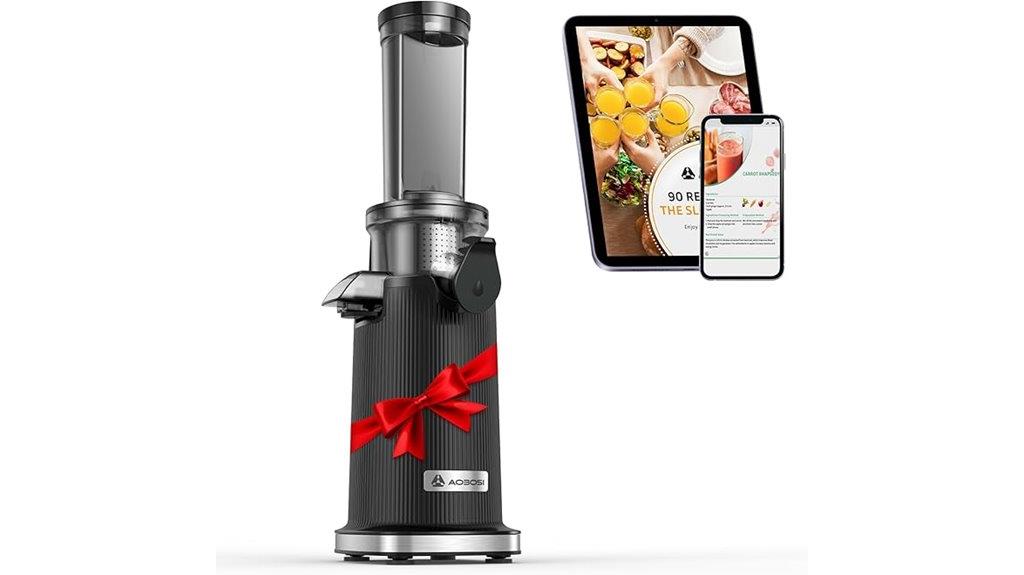 compact black slow juicer