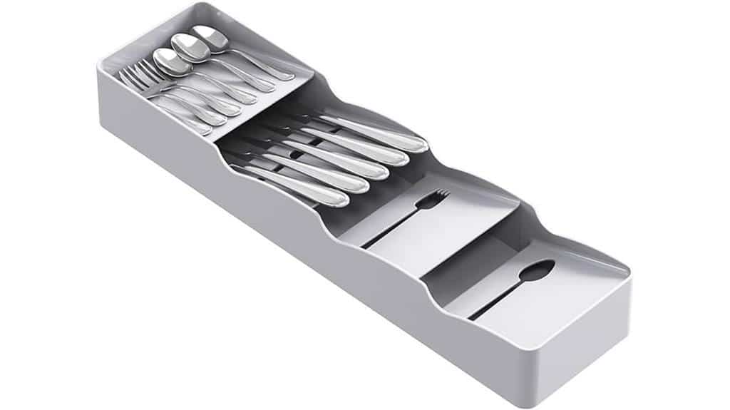 compact flatware drawer organizer