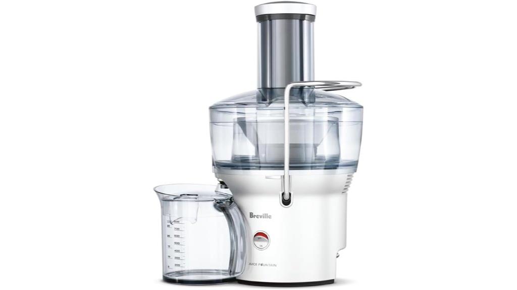 compact silver juice fountain