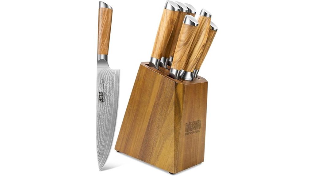 damascus steel knife set