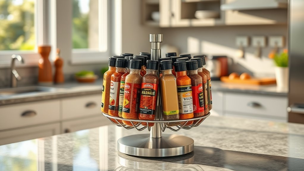 effortless rotating spice racks