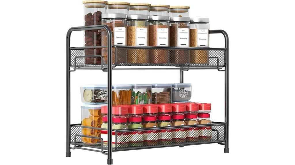 foldable metal spice organizer