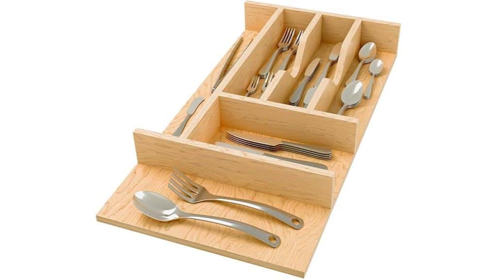 maple utensil organizer insert