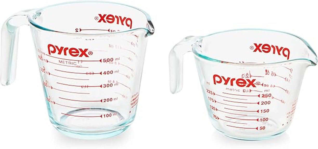 measuring cups glass set