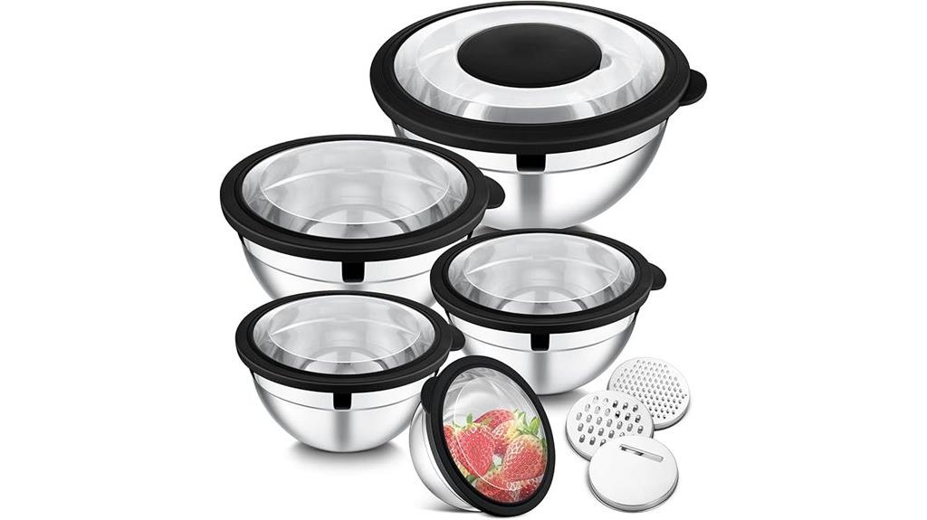 mixing bowls with lids