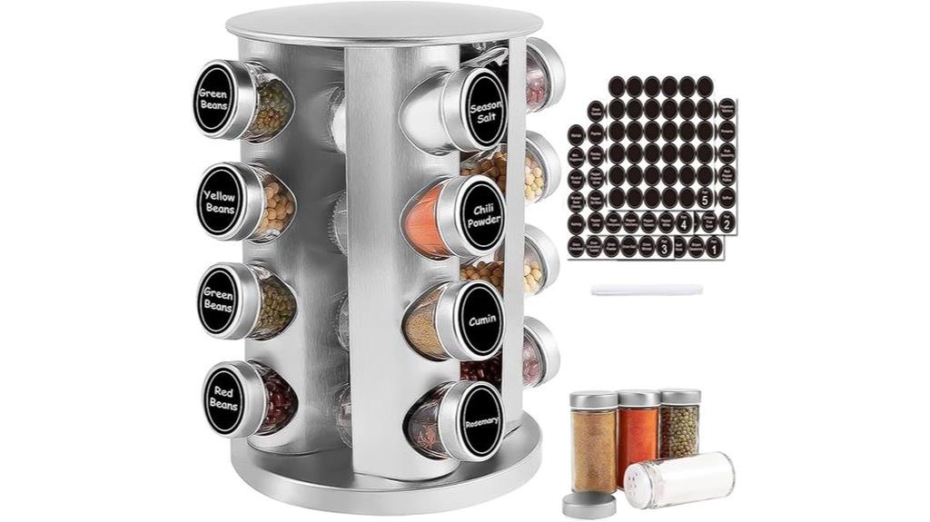 15 Best Spice Racks With Effortless Rotation for Your Kitchen Upgrade 12 spice rack with jars