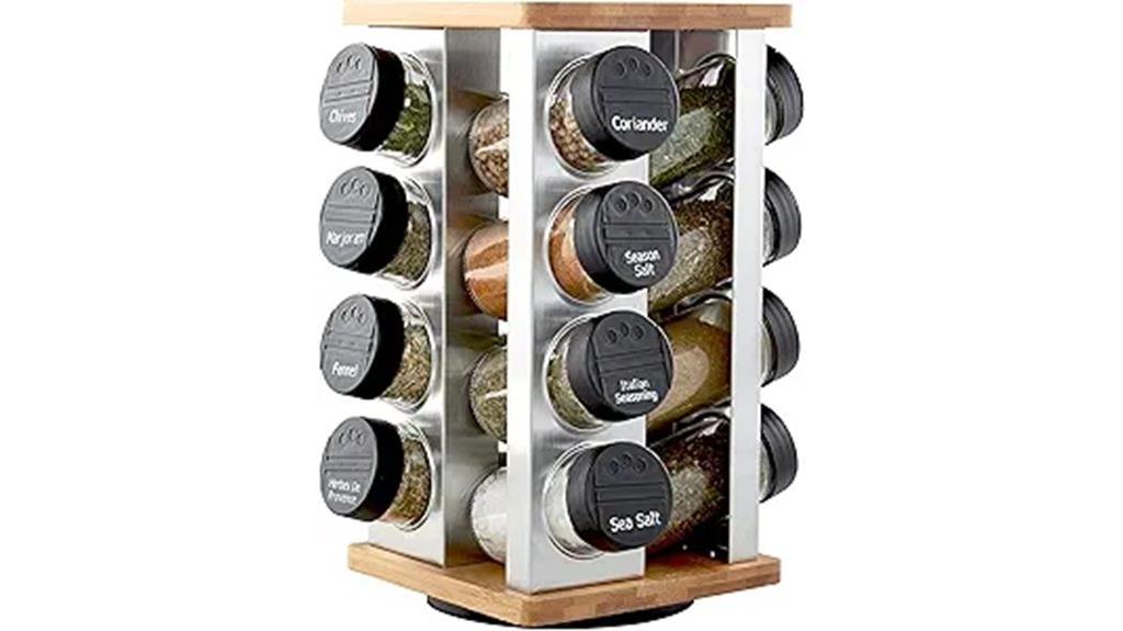 15 Best Spice Racks With Effortless Rotation for Your Kitchen Upgrade 17 spice rack with jars