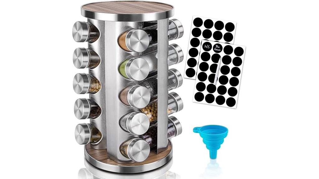 15 Best Spice Racks With Effortless Rotation for Your Kitchen Upgrade 15 stainless steel spice organizer