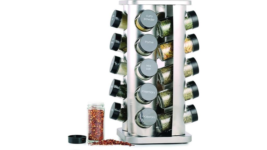15 Best Spice Racks With Effortless Rotation for Your Kitchen Upgrade 6 stainless steel spice rack